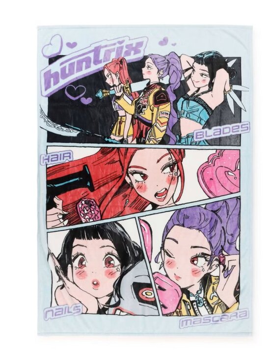 Netflix Other - KPop Demon Hunters Nails and Mascara Throw Blanket Blue
